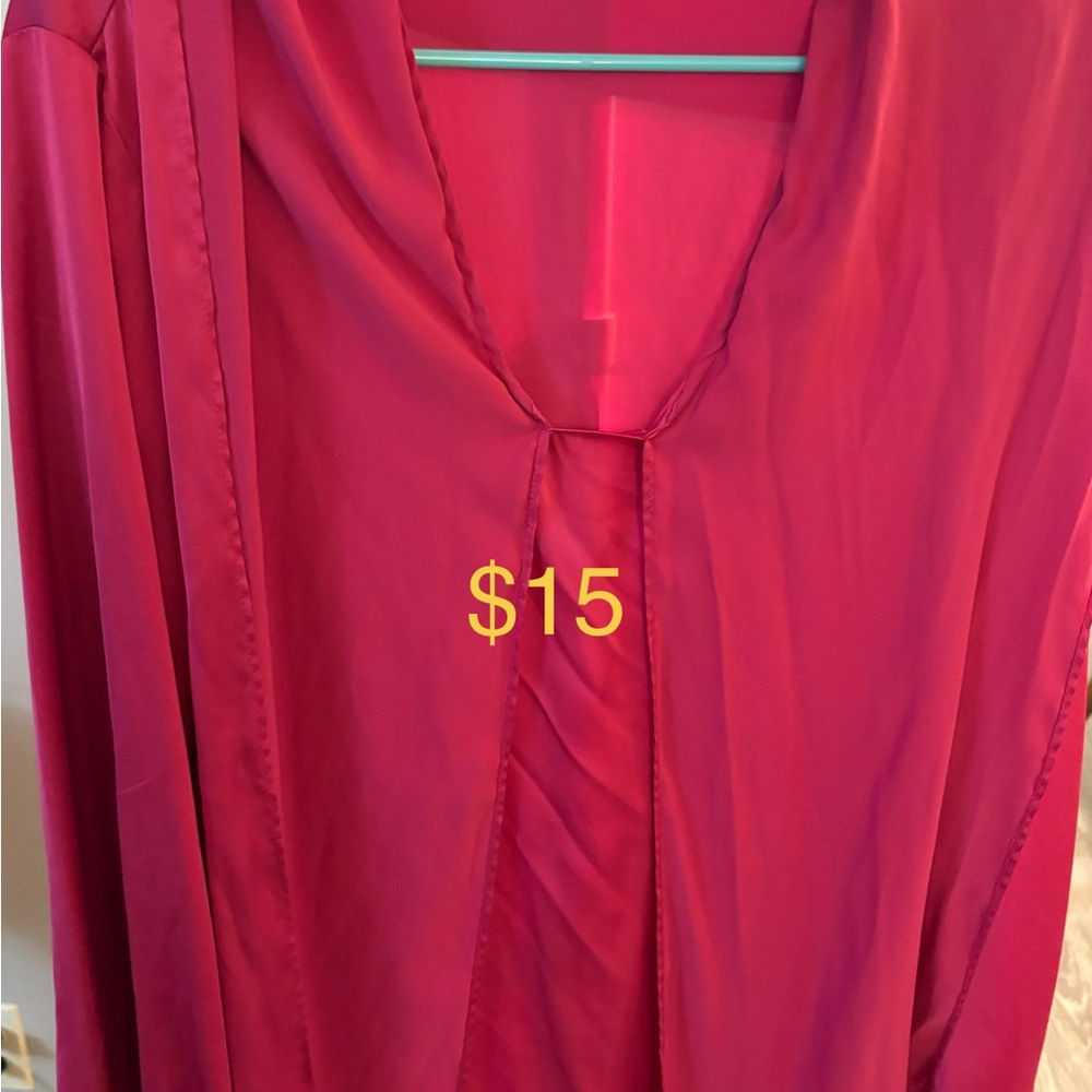 Bar III Women's Blouse in Vibrant Red